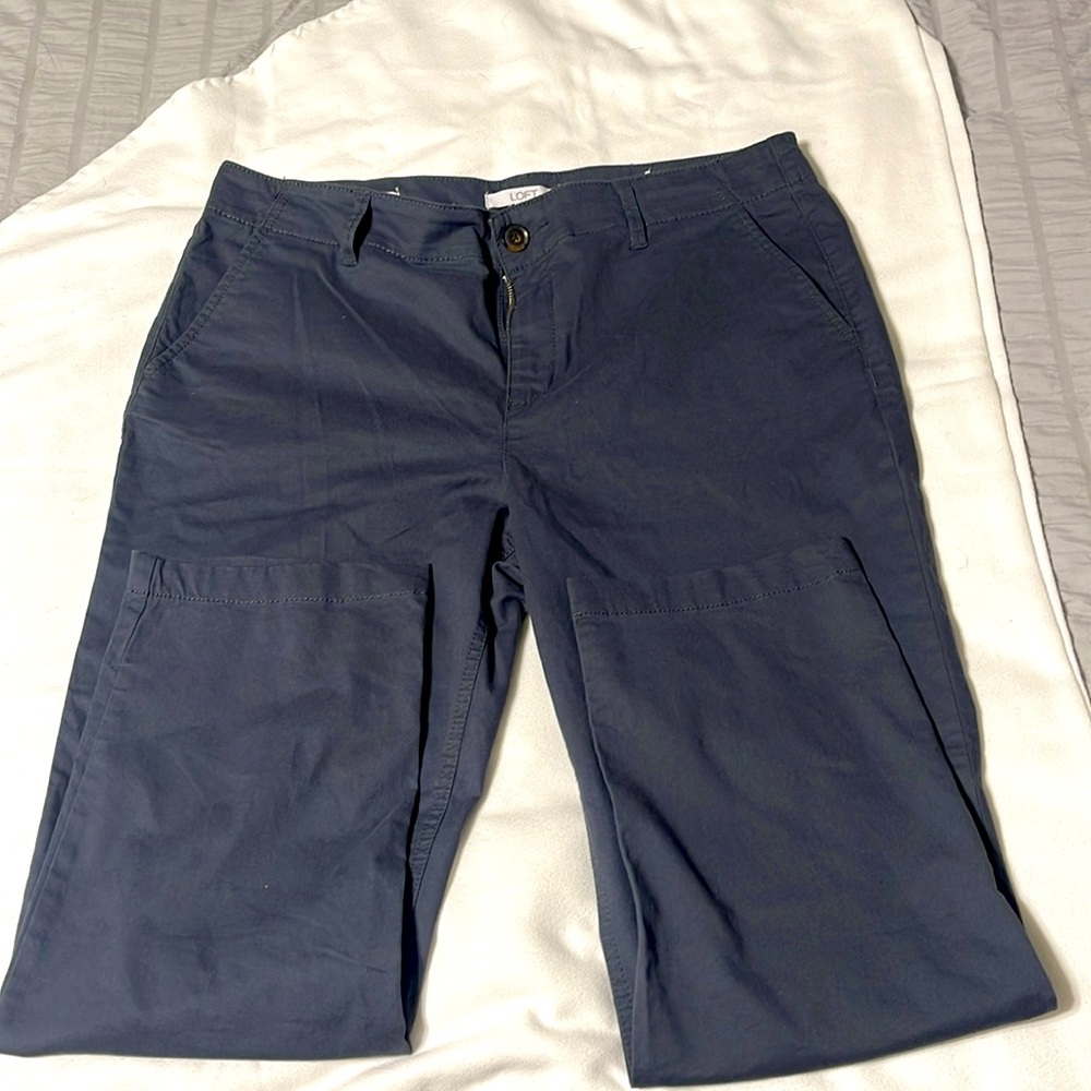 NWOT LOFT Gray Chinos Monroe Slim Pant